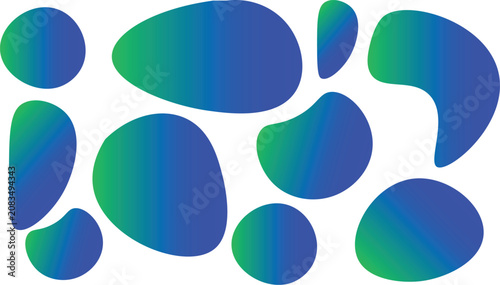 Gradient blue and green abstract shapes background