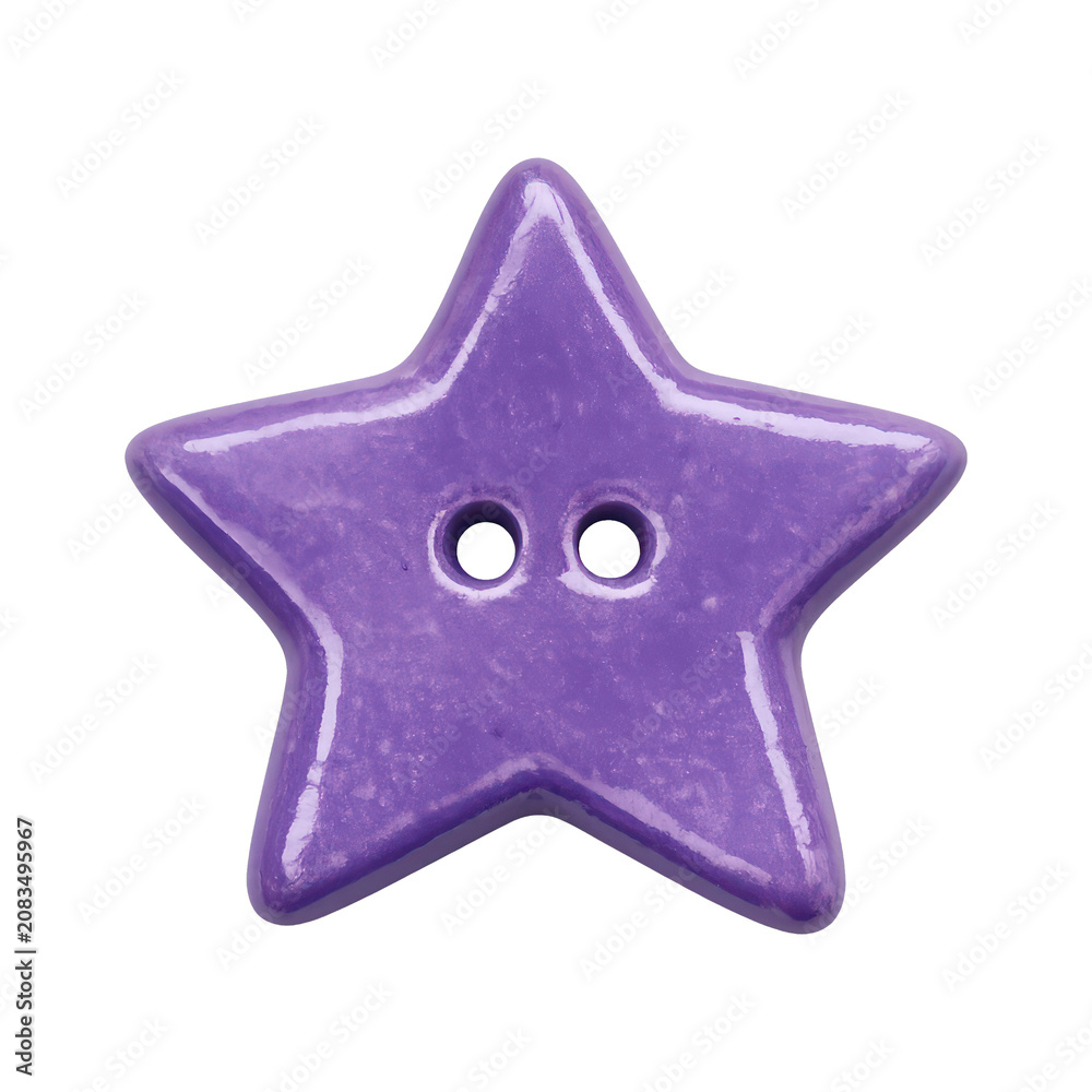 Fototapeta premium PNG Purple star-shaped button.
