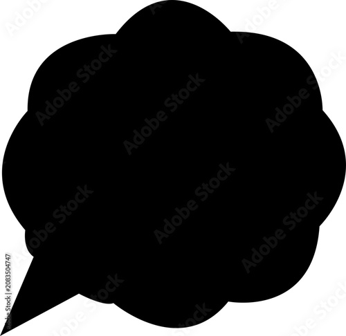 Assorted Black Speech Bubbles and Thought Bubbles with Starburst Shapes Vector Illustration Assorted black speech bubbles and thought clouds. isolated on transparent background