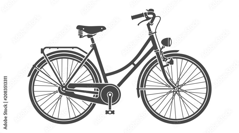 Fototapeta premium Bicycle with seat and wheels.