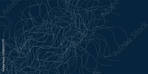 Картината върху платно Abstract line dots  background with many glowing particles