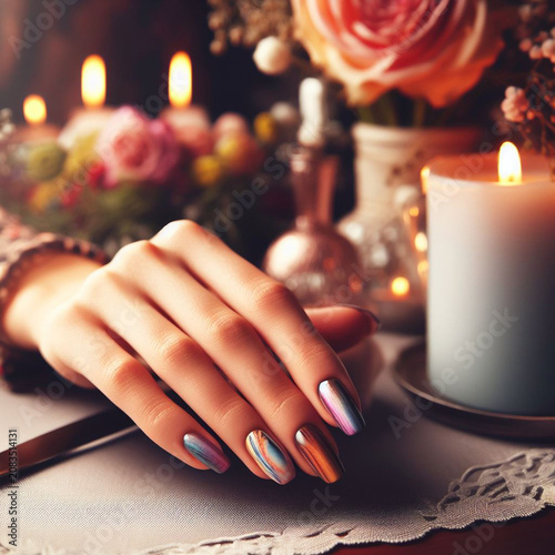 hands with candle