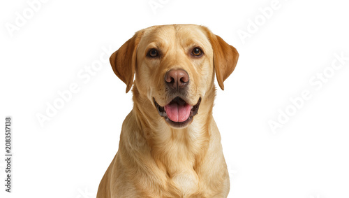 Tableau sur toile Golden Labrador Retriever dog portrait happy smiling
