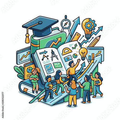 Diverse students on a journey of learning and discovery