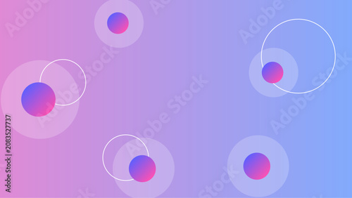 Modern Abstract Gradient Geometric Background with Rounded Shapes