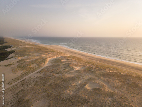 Fotografía Sunset in the dunes of Les Landes. New Aquitaine.