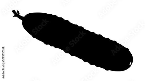 Obraz na plátně Black Sausage Meat Food Silhouette Isolated.