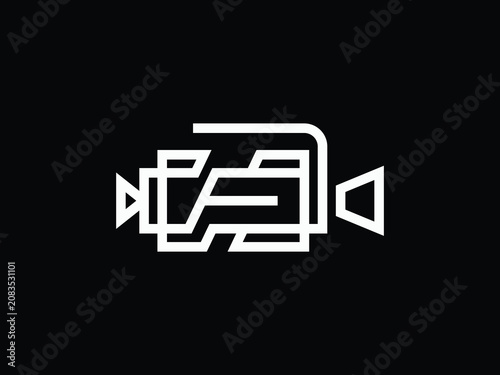Abstract camera logo design