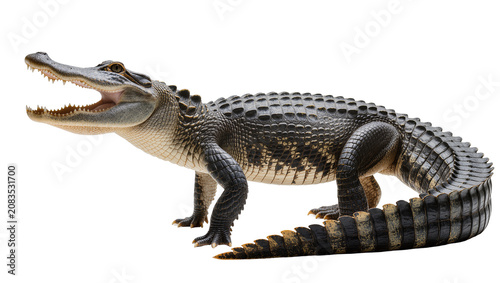 Schilderij op canvas American Alligator with Mouth Open Showing Teeth