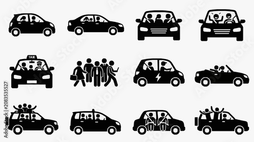 Φωτογραφία Urban Vehicles with Passenger Scenes.