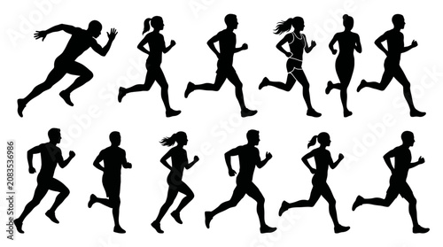 vector silhouettes of people