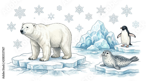 polar bear in the snow