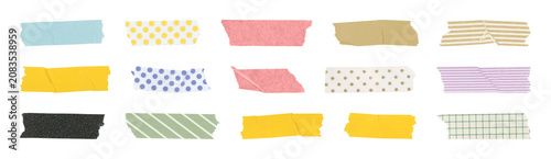 Foto PNG Colorful decorative tape collection on transparent background