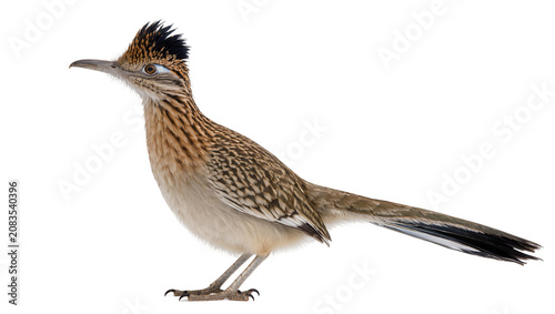 Obraz na płótnie Greater Roadrunner bird with crest standing