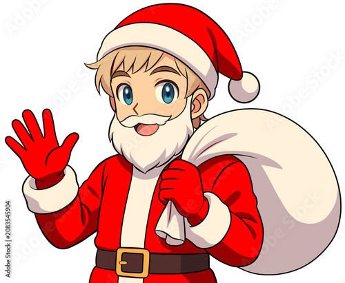 santa claus with a bag