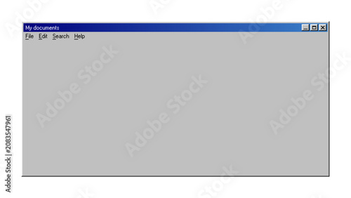 Konstfotografi Retro computer window interface with file menu