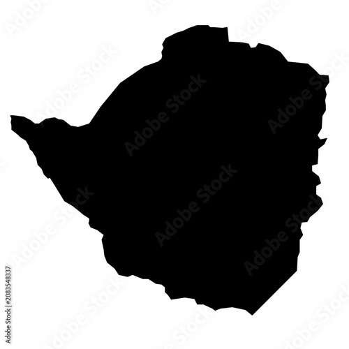 Obraz na płótnie map of zimbabwe svg