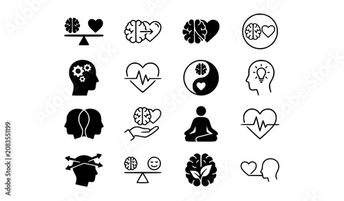 Canvas Print UI Emotional Intelligence and Logic Silhouette Pack