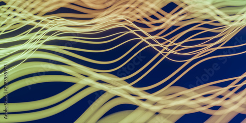 Abstract wavy lines on blue background