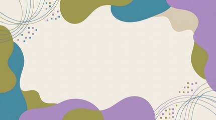 Vibrant abstract background with wavy shapes and lines