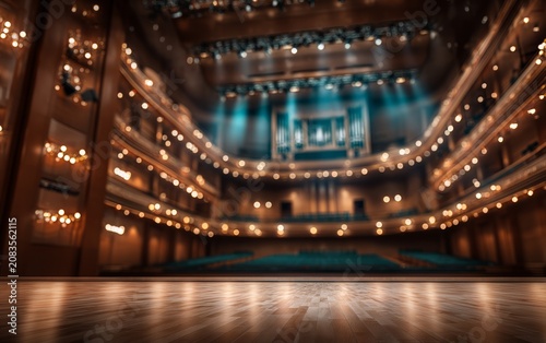 Acoustic Concert Hall with Professional Sound Equipment and Ambiance