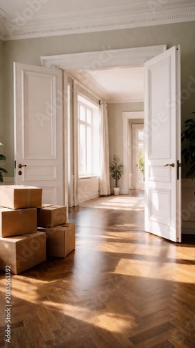Beginning new life in empty apartment