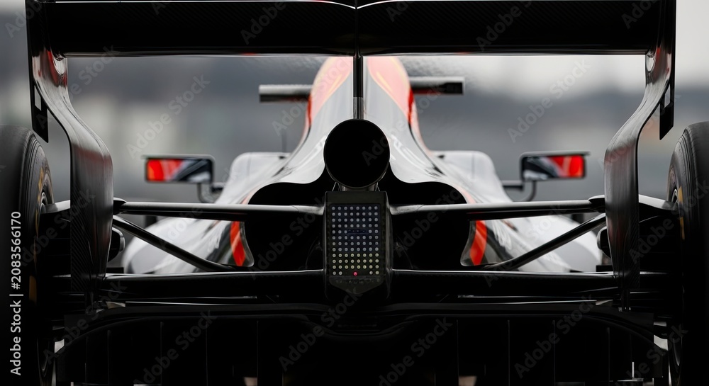 Obraz premium Racing car close-up speed blur.