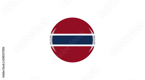 Cuadro en lienzo Latvia Flag Circular Emblem Vector