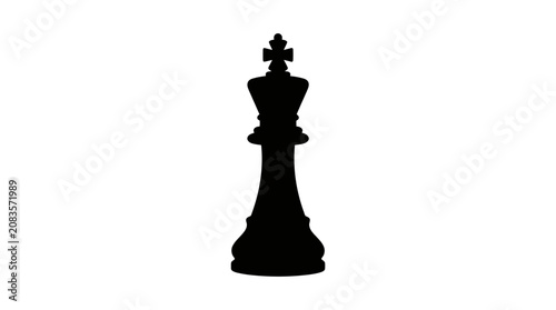 Photos Chess king silhouette against a white background simple monochrome design