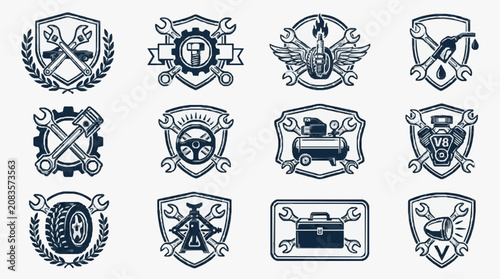 Cuadro en lienzo Symbolic Crest Emblems Collection.