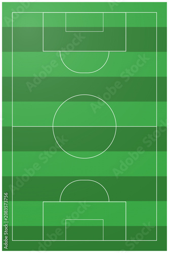Top View Green Soccer Football Field Vector Background