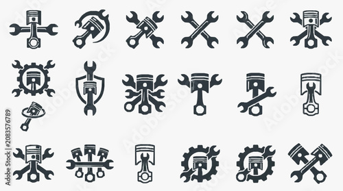 Canvas-taulu Symbolic Tool Icons for Craft and Maintenance.