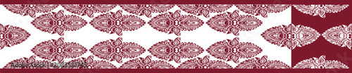 Foto wonderful saree design illustration, white saree  red border, puja saree