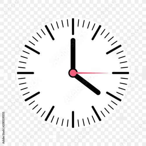 Konstfotografi Simple analog clock face with hour and minute hands