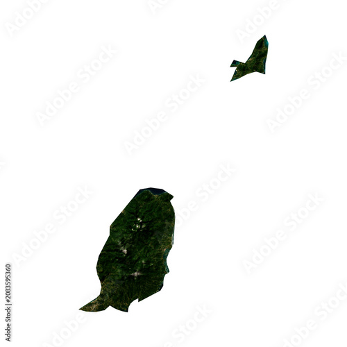 GRENADA Geological Map with Hillshade Relief, High Resolution Terrain PNG