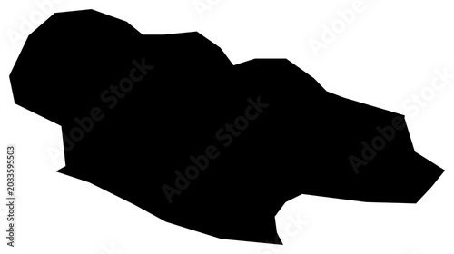 Foto A contour map of Šavnik. Montenegrin municipality silhouette