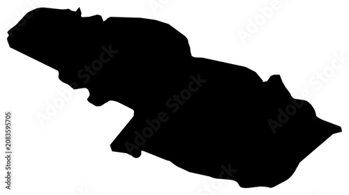 Canvastavla A contour map of Virovitica-Podravina. Croatian county silhouette