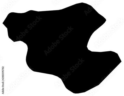 A contour map of Yerevan. Armenian province silhouette