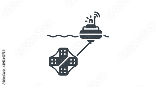Obraz na plátně Oceanographic Data Buoy Icon