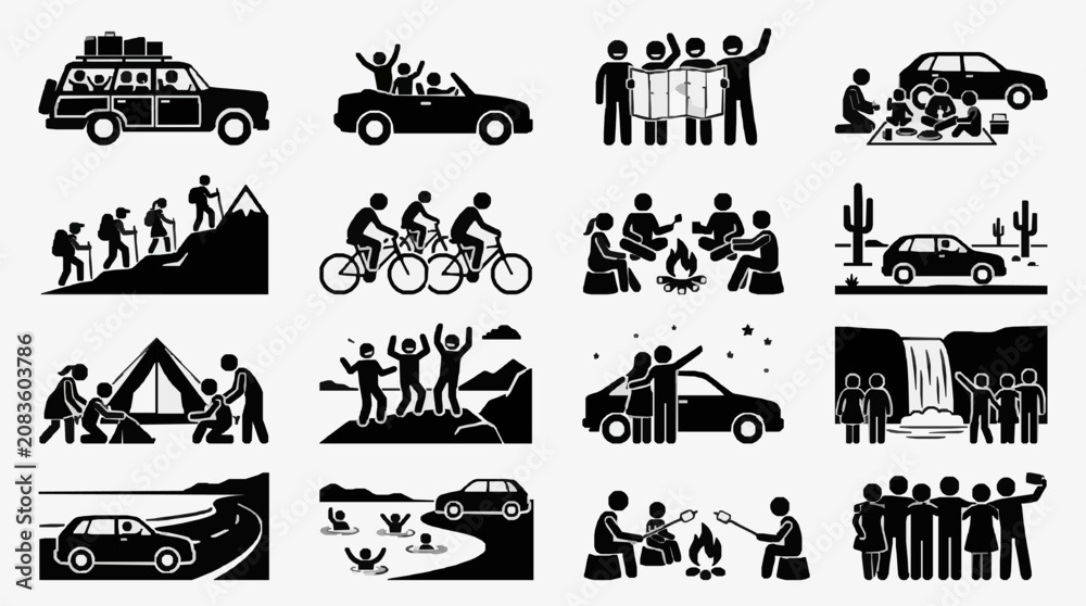 Obraz premium Emergency response scenes with diverse groups.