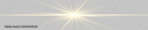 Transparent yellow sunlight special lens flash light effect. Front solar flare lenses. Glowing light effects. PNG.	