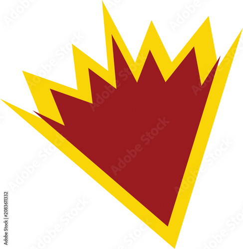 Vibrant Red and Yellow Crown Icon