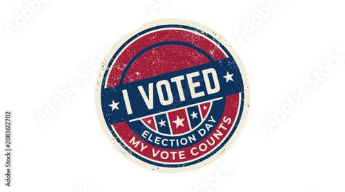 I Voted Sticker, Election Day, My Vote Counts, Voting Symbol, American Democracy