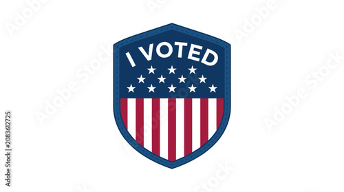I Voted Sticker, USA Election, Patriotism, Democracy, American Flag