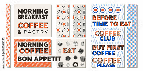 vintage cafe menu cards collection retro design