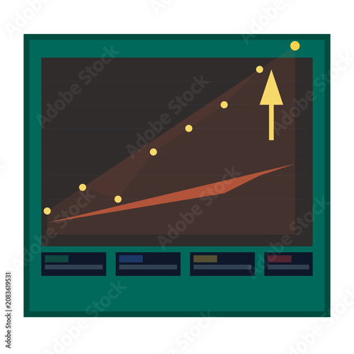 Modern Finance Chart Icon Vector Design for Business and Investment