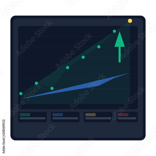 Modern Finance Chart Icon Vector Design for Business and Investment
