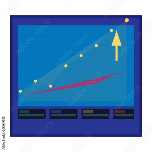 Modern Finance Chart Icon Vector Design for Business and Investment