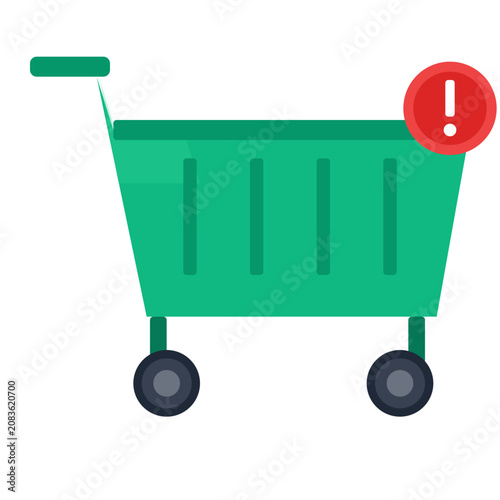 Modern Shopping Cart Icon Vector Design for E-Commerce Retail Store
