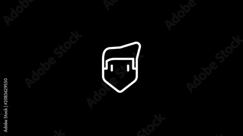 Brand awareness growth icon looping animation on black background
